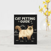Carte Ragdoll Cat Petting Guide Funny Cat Lover  (Fleur jaune)