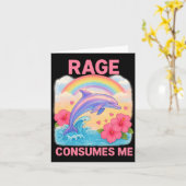 Carte Rage Consumes Me Dolphin  (Fleur jaune)