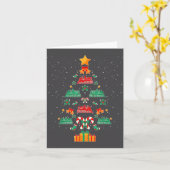 Carte Railroad Train Locomotive Old Train Christmas Tree (Fleur jaune)