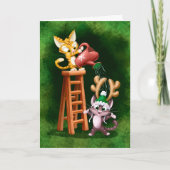 Carte RAIN DEER CATS (mat) par Jeff Willis Art (Devant)