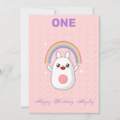 Carte Rainbow 1er Birthday (Devant)
