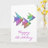 Carte Rainbow Angel Fish (Fleur jaune)