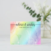 Carte Rainbow Baby shower Conseils et Wings (Debout devant)
