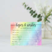 Carte Rainbow Baby shower Hopes & Wings (Debout devant)