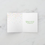 Carte Rainbow balloons flowe Cousin Monogram Birthday (Intérieur)