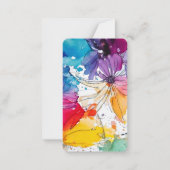 Carte Rainbow Bloom Watercolor Florale Note (Devant)