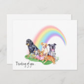 Carte Rainbow Bridge - Perte d'animal de compagnie (Devant / Derrière)
