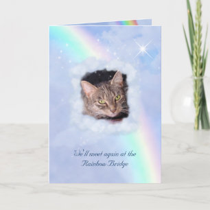 Carte Rainbow Bridge Pet Perte (personnalisable)