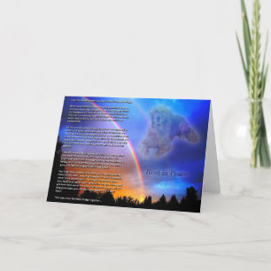 Carte Rainbow Bridge Sympathy Card