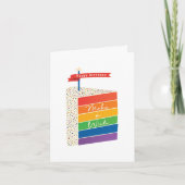 Carte Rainbow Cake Joyeux anniversaire Faire un voeu (Devant)