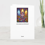 Carte rainbow cat greeting card (Dos)