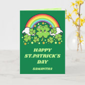 Carte Rainbow Cheer St. Patrick’s Day Greeting Card (Fleur jaune)