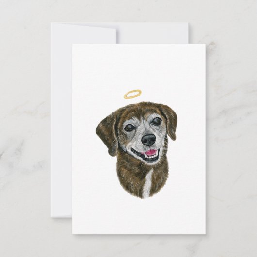 Carte Rainbow Chien Sympathy Card (Devant)