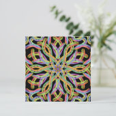 Carte Rainbow Colored String Rope Pattern Art (Debout devant)