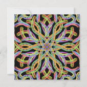 Carte Rainbow Colored String Rope Pattern Art (Devant)