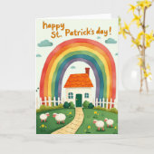 Carte Rainbow Cottage St Patricks Day Card (Fleur jaune)