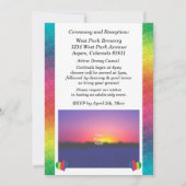 Carte [Rainbow Crinkle Mariage] Coeurs Noir moderne (Dos)