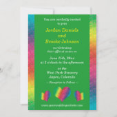 Carte [Rainbow Crinkle Mariage] Coeurs Vert moderne (Devant)