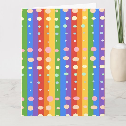 CARTE RAINBOW DOT SRIPES (Devant)