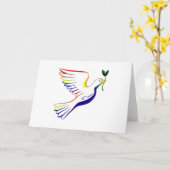 Carte Rainbow Dove (Fleur jaune)