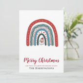 Carte Rainbow Flat Père Noël (Debout devant)