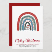 Carte Rainbow Flat Père Noël (Devant / Derrière)