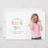 Carte Rainbow fun photo couleur vive merci (Devant)