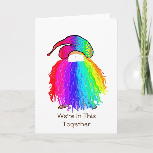 Carte Rainbow Gnome: Nous sommes ensemble (Devant)