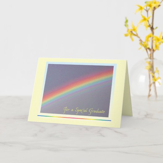 Carte Rainbow Graduation (Fleur jaune)