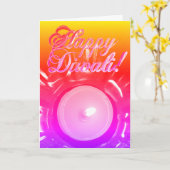 Carte Rainbow Happy Diwali (Fleur jaune)