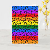 Carte Rainbow Heart Motif (Fleur jaune)