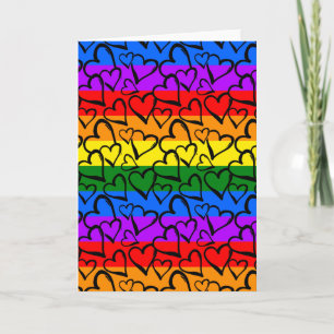 Carte Rainbow Heart Motif