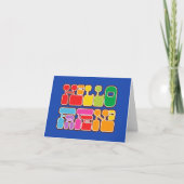 Carte Rainbow Hello Friend (Devant)