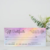 Carte Rainbow Holographic Parties scintillant Check Cert (Debout devant)