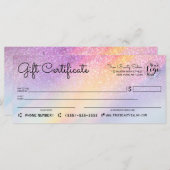 Carte Rainbow Holographic Parties scintillant Check Cert (Devant / Derrière)