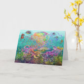 Carte Rainbow Jellyfish (Fleur jaune)