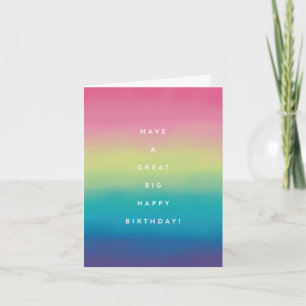 Carte Rainbow Joyeux anniversaire