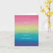 Carte Rainbow Joyeux anniversaire (Fleur jaune)