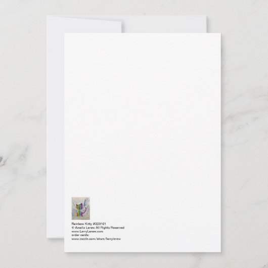 Carte Rainbow Kitty #20101 (Dos)