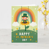 Carte Rainbow Leprechaun Flower Card (Fleur jaune)