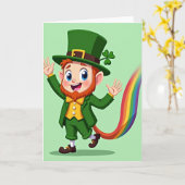 Carte Rainbow Leprechaun Joy Card (Fleur jaune)