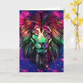 Carte Rainbow Lion (Fleur jaune)