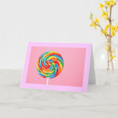 Carte Rainbow Lollipop (Fleur jaune)
