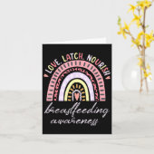 Carte Rainbow Love Latch Nourish Breastfeeding Awareness (Fleur jaune)