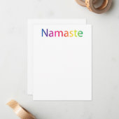 Carte Rainbow Namaste Flat (Devant/Arrière en situation)