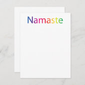 Carte Rainbow Namaste Flat (Devant / Derrière)