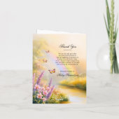 Carte Rainbow Nature Butterflies Funeral PROGRAM | PHOTO (Dos)