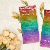 Carte Rainbow Ombre String Lights Détails Mariage gay