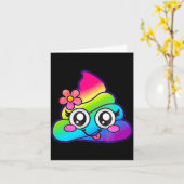 Carte Rainbow Op Emoji Cute Unicorn O Flower Silly  (Fleur jaune)