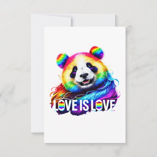 Carte Rainbow Panda (Devant)